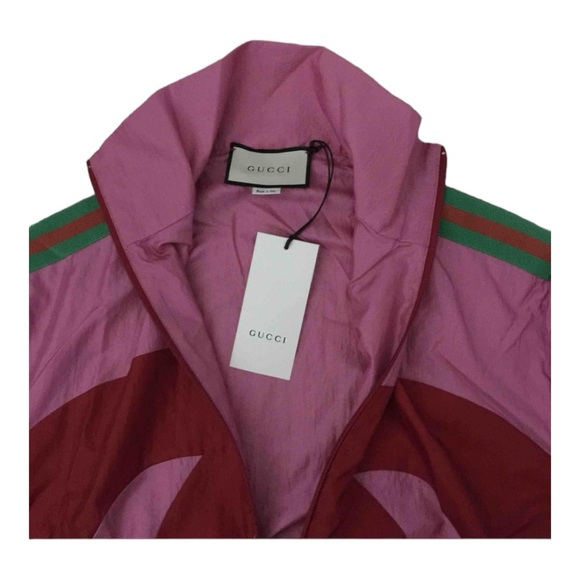 GUCCI LOGO TRACK JACKET PINK SIZE S - Picture 7 of 11